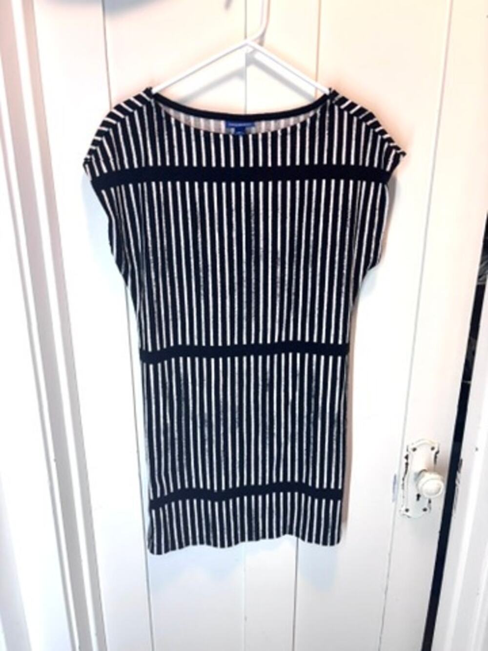 Marimekko for Target Black & White Striped Knit Mini Dress Mod Small Shift
